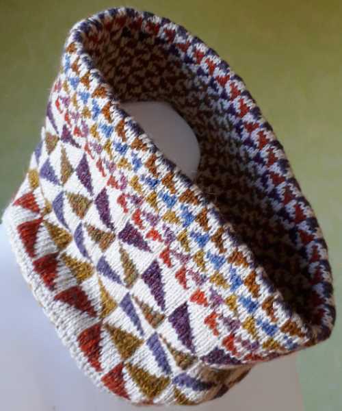 Harlequin neckwarmer cowl