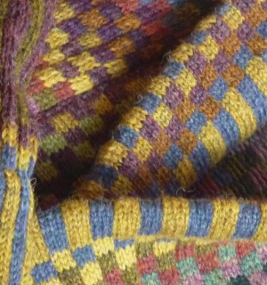 Mosaic shawl neck jacket