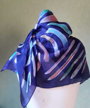 Clarsàch hand-painted pure silk scarf